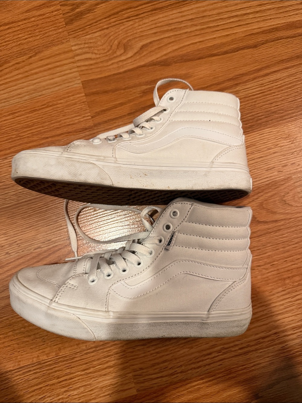 Vans White High-Top Canvas Sneakers - Women's
